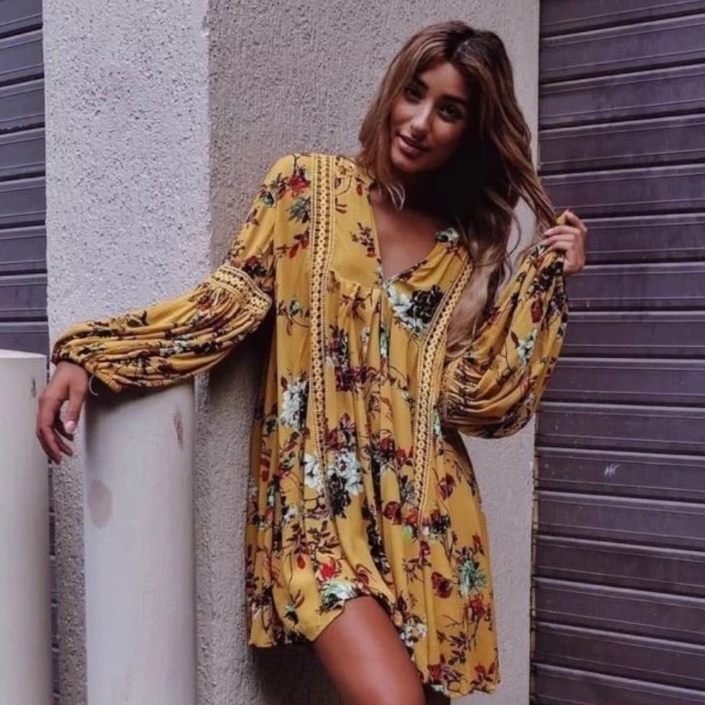 boho floral dress - Picture 3 of 9